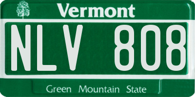VT license plate NLV808
