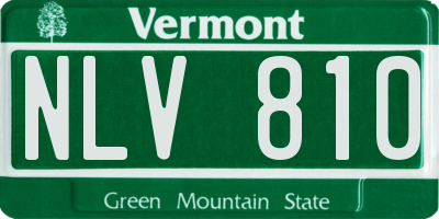 VT license plate NLV810