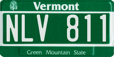 VT license plate NLV811