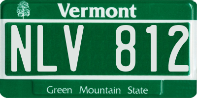 VT license plate NLV812