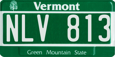 VT license plate NLV813