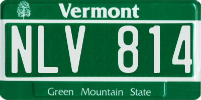 VT license plate NLV814
