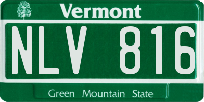 VT license plate NLV816