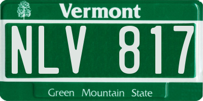 VT license plate NLV817