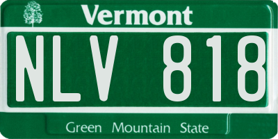 VT license plate NLV818