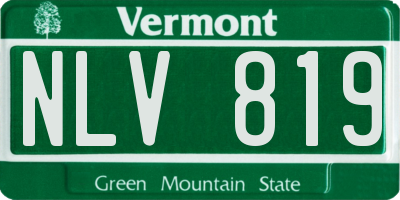 VT license plate NLV819