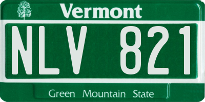VT license plate NLV821