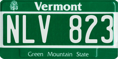 VT license plate NLV823