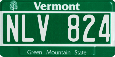 VT license plate NLV824