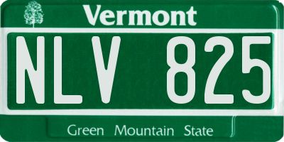 VT license plate NLV825
