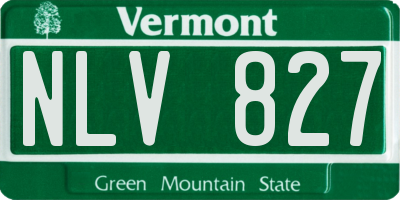 VT license plate NLV827