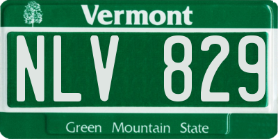 VT license plate NLV829