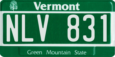 VT license plate NLV831