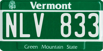 VT license plate NLV833