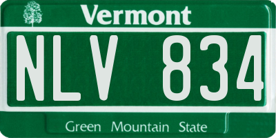 VT license plate NLV834