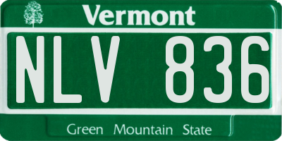 VT license plate NLV836