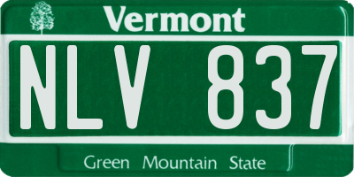 VT license plate NLV837