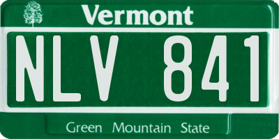 VT license plate NLV841