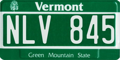 VT license plate NLV845