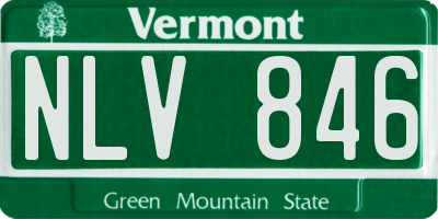 VT license plate NLV846