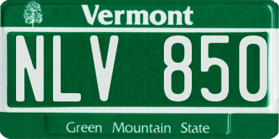 VT license plate NLV850