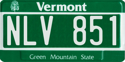 VT license plate NLV851