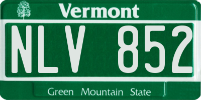 VT license plate NLV852