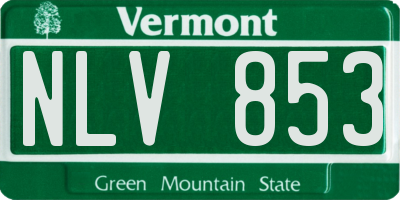 VT license plate NLV853
