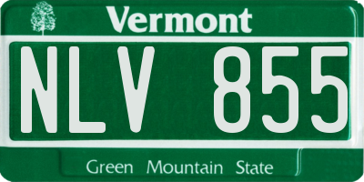 VT license plate NLV855