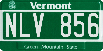 VT license plate NLV856