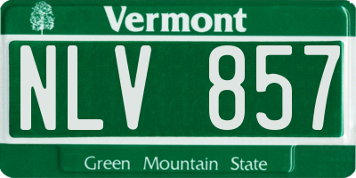 VT license plate NLV857