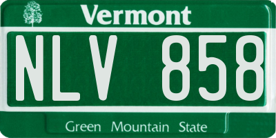 VT license plate NLV858
