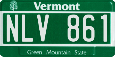 VT license plate NLV861