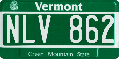 VT license plate NLV862
