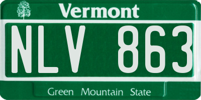 VT license plate NLV863
