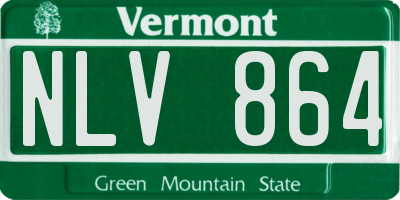 VT license plate NLV864