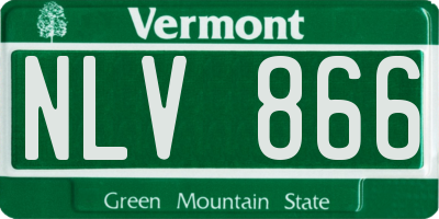 VT license plate NLV866