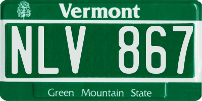 VT license plate NLV867