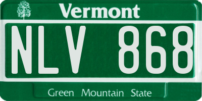 VT license plate NLV868