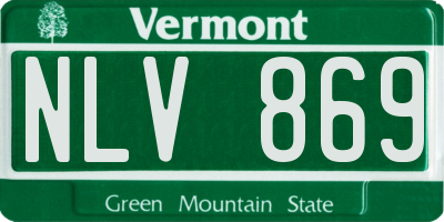 VT license plate NLV869
