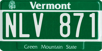 VT license plate NLV871
