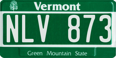 VT license plate NLV873