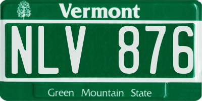VT license plate NLV876