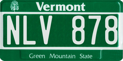 VT license plate NLV878