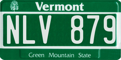VT license plate NLV879
