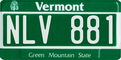 VT license plate NLV881