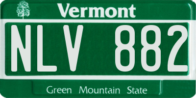 VT license plate NLV882
