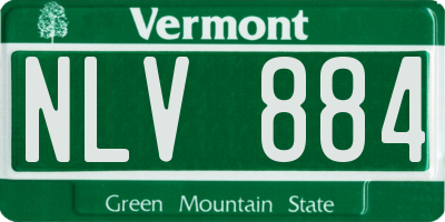 VT license plate NLV884