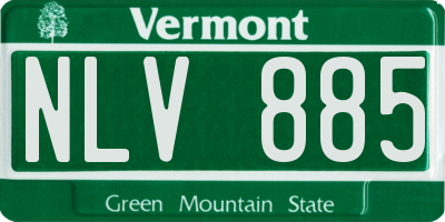 VT license plate NLV885