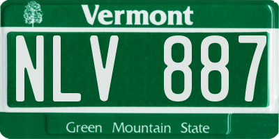 VT license plate NLV887
